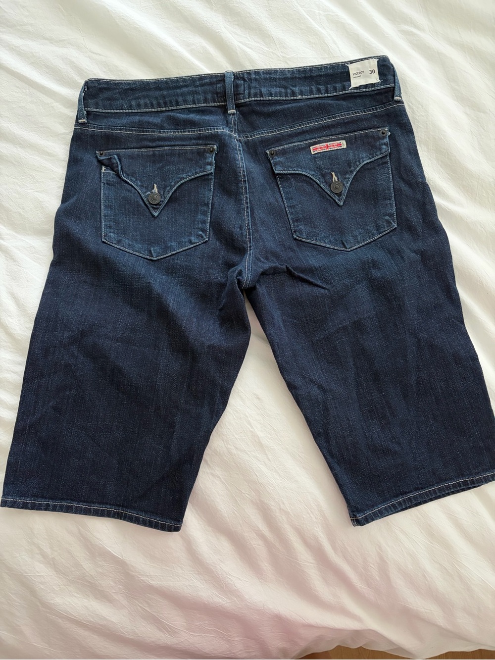 Women’s Dark Blue Denim Jeans Shorts - Hudson jeans